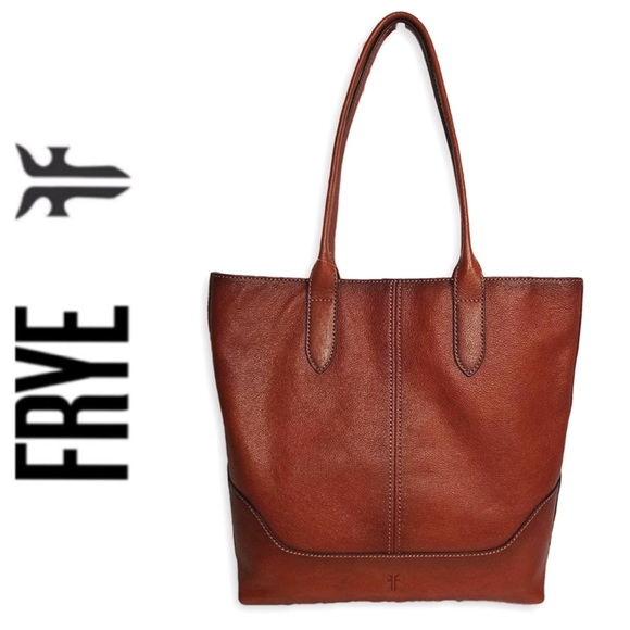 NWT FRYE genuine leather ring tote cognac - Picture 4 of 7